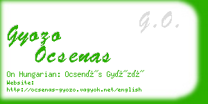 gyozo ocsenas business card